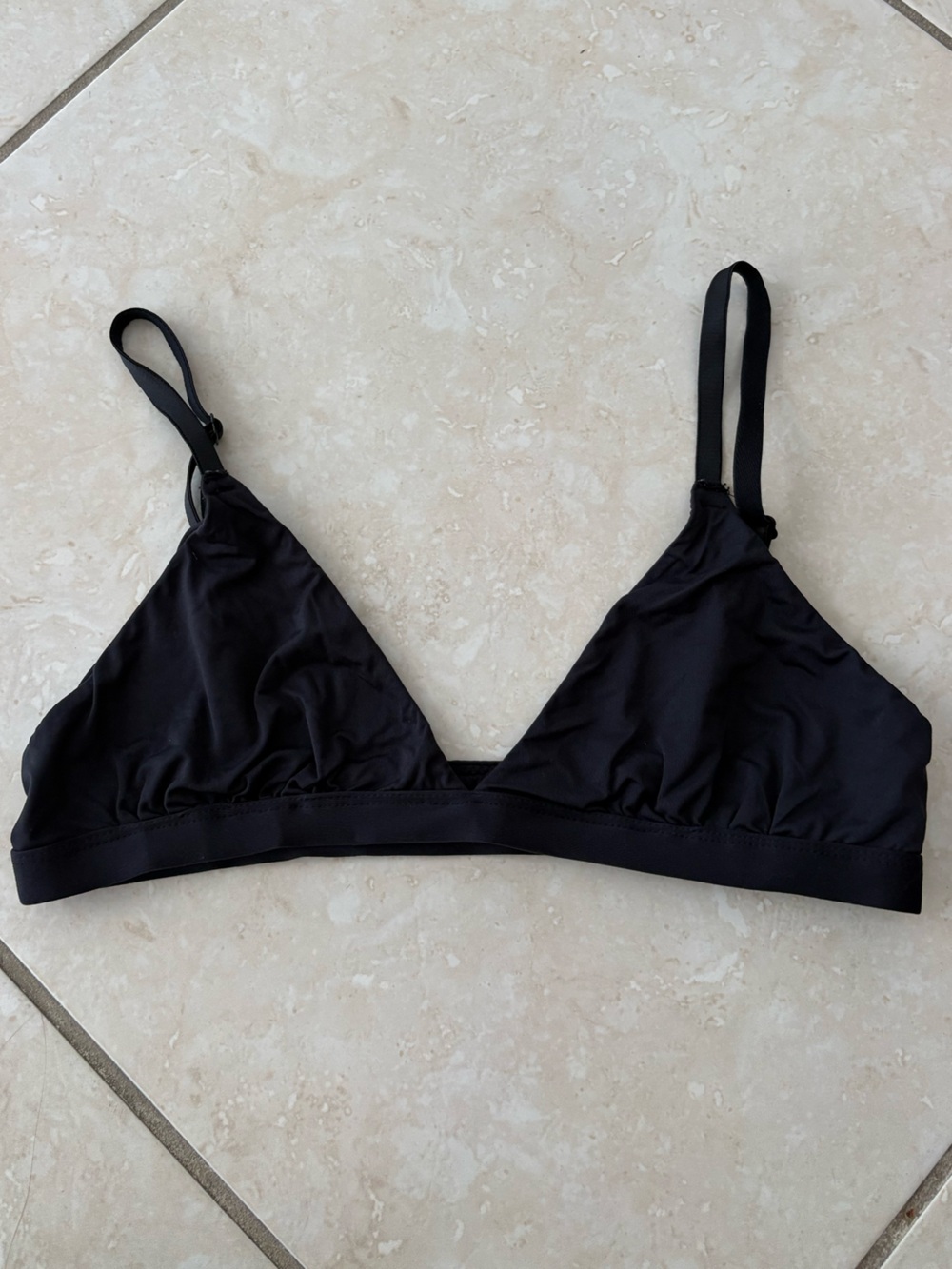 Fashion Nova Black Triangle bra Top with Adjustable Straps